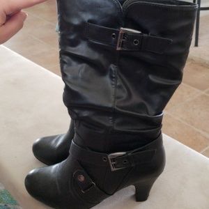Low Calf Wide Foot Heeled Boots